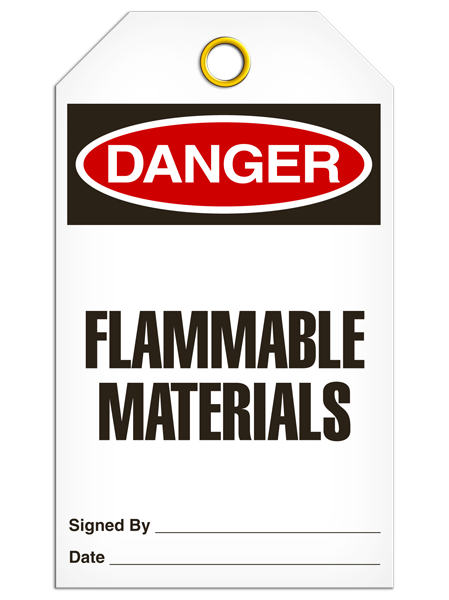 Danger Flammable MatertialTags