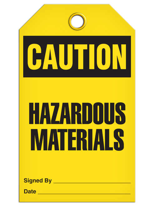 Caution Haz Material Tags