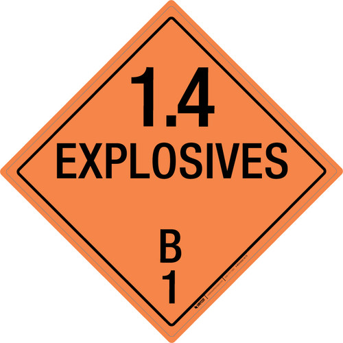 Explosive: Class 1.4 - B - Wall Sign