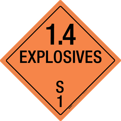 Explosive: Class 1.4 - S - Wall Sign