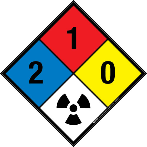 NFPA Diamond 704: 2-1-0 RAD - Wall Sign
