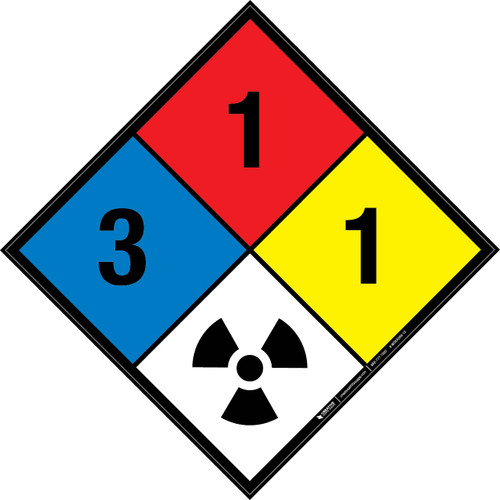 NFPA Diamond 704: 3-1-1 RAD - Wall Sign