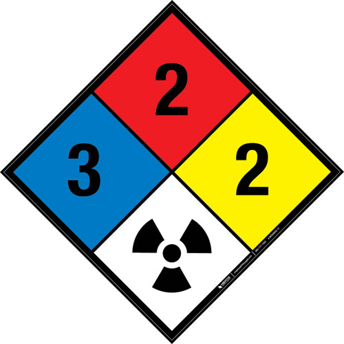 NFPA Diamond 704: 3-2-2 RAD - Wall Sign
