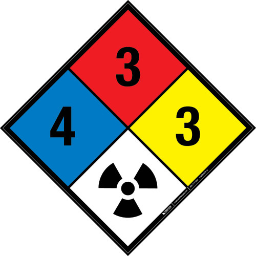 NFPA Diamond 704: 4-3-3 RAD - Wall Sign