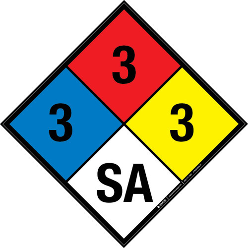 NFPA Diamond 704: 3-3-3 SA - Wall Sign