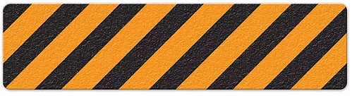 Hazard Stripe (6" x 24") Org/Blk Anti-Slip Floor Tape - 5 Pack