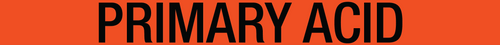 Primary Acid Pipe Label
