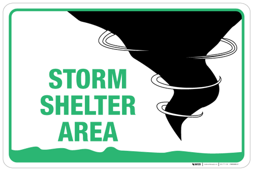 Storm Shelter Area Sign