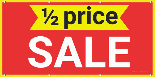 Half Price Sale Banner