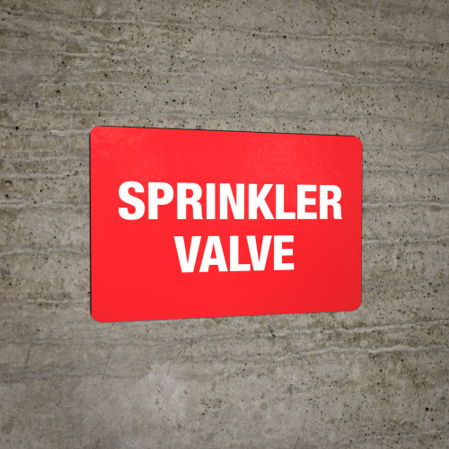 Sprinkler Valve Sign | Creative Safety Supply