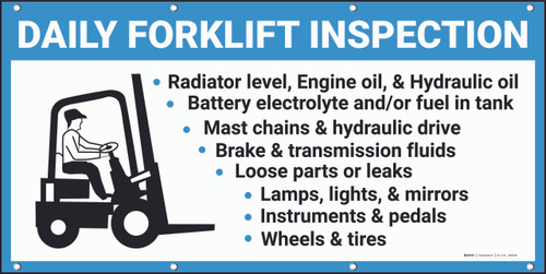 Daily Forklift Inspection with Icon Banner