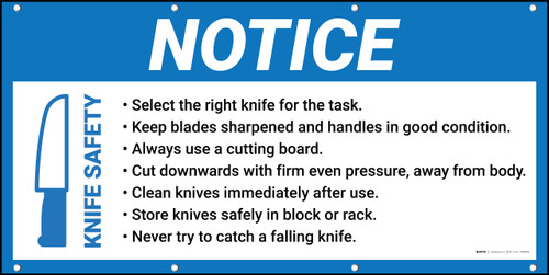 Notice Knife Safety Banner