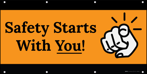 Safety Starts With You Orange Banner