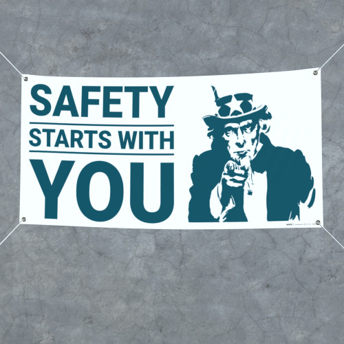 Safety Starts with You Patriotic Banner