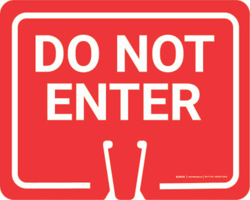 Do Not Enter Clip-On Cone Sign