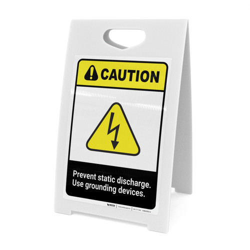 Caution Prevent Static Discharge ANSI AFrame Sign