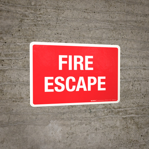 Fire Escape Wall Sign