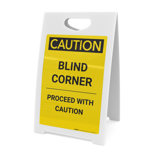 Caution: Blind Corner - A-Frame Sign