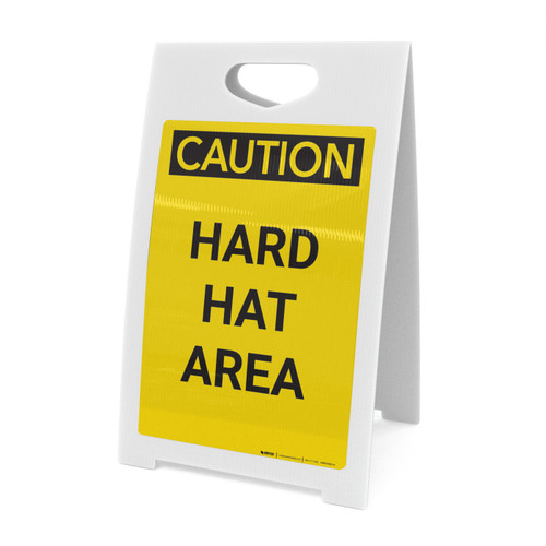 Caution: Hard Hat Area - A-Frame Sign