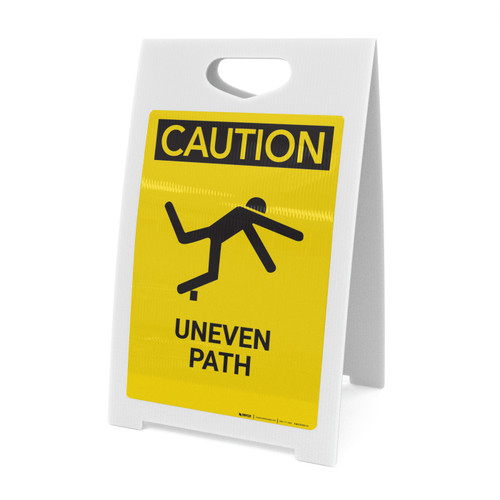 Caution: Uneven Path - A-Frame Sign