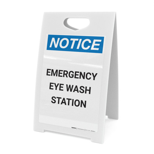 Notice: Emergency Eyewash Station - A-Frame Sign