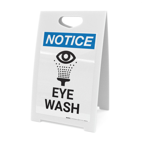Notice: Eye Wash with Icon - A-Frame Sign
