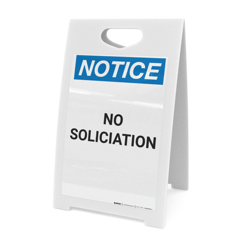 Notice: No Solicitation - A-Frame Sign