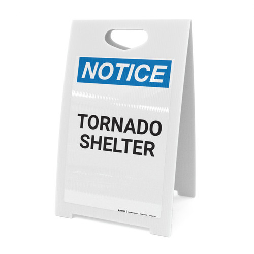 Notice: Tornado Shelter - A-Frame Sign