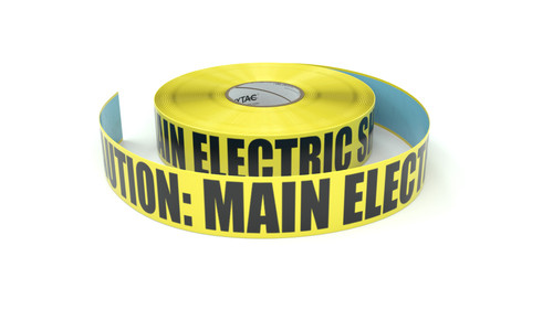 Caution: Main Electric Shutoff - Inline Printed Floor Marking Tape