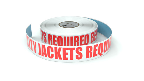 High Visibility Jackets Required Beyond This Point - Inline Printed Floor Marking Tape