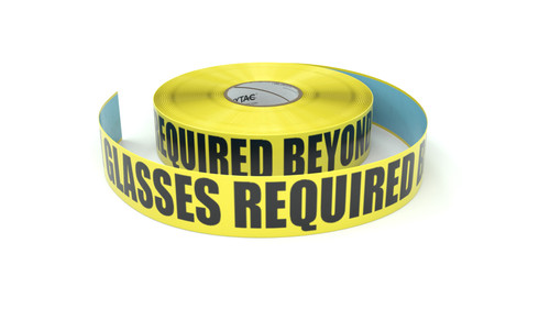 Safety Glasses Required Beyond This Point - Inline Printed Floor Marking Tape