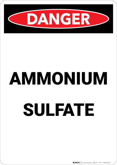 Ammonian Sulfate - Portrait Wall Sign