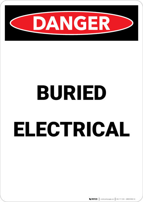 Buried Electrical - Portrait Wall Sign
