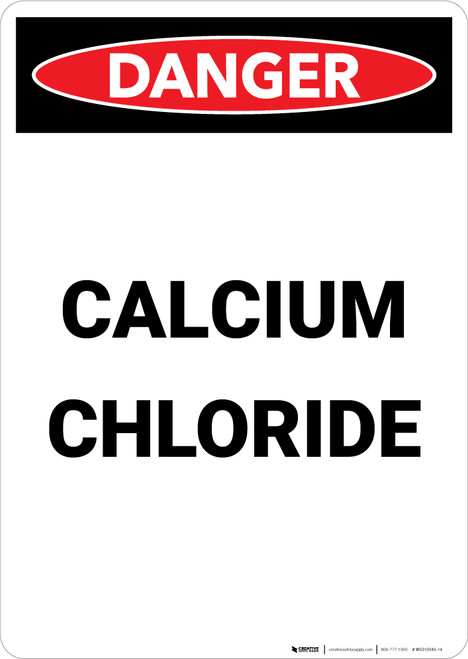 Calcium Chloride - Portrait Wall Sign