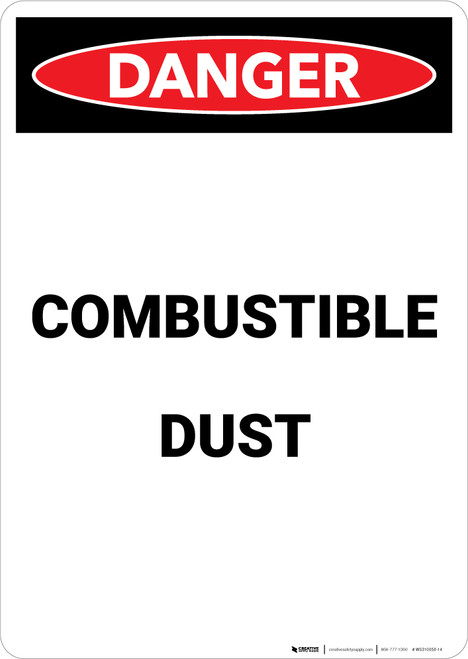 Combustible Dust - Portrait Wall Sign