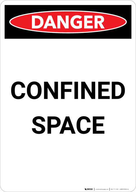 Confined Space - Portrait Wall Sign