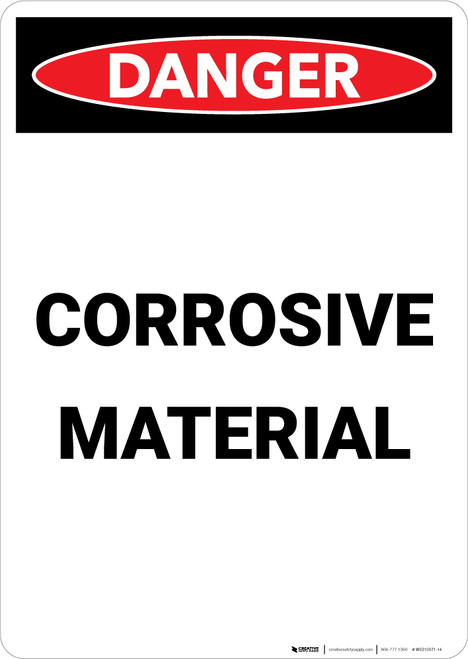 Corrosive Material - Portrait Wall Sign