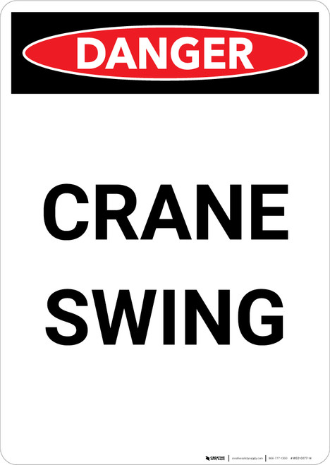 Crane Swing - Portrait Wall Sign
