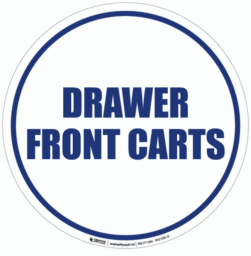 Drawer Front Carts Floor Sign