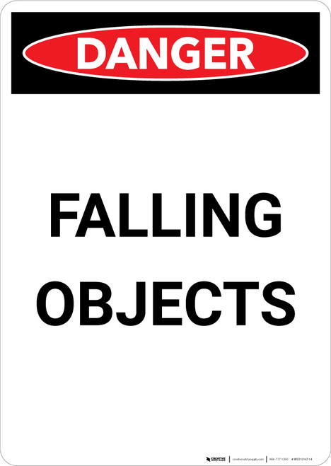Falling Objects - Portrait Wall Sign
