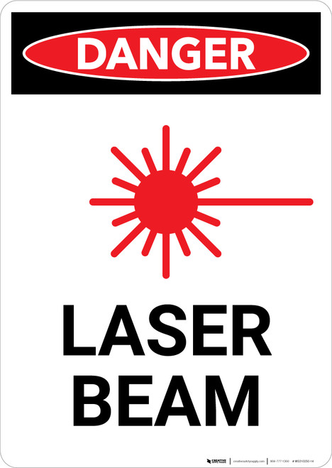 Laser Beam - Portrait Wall Sign