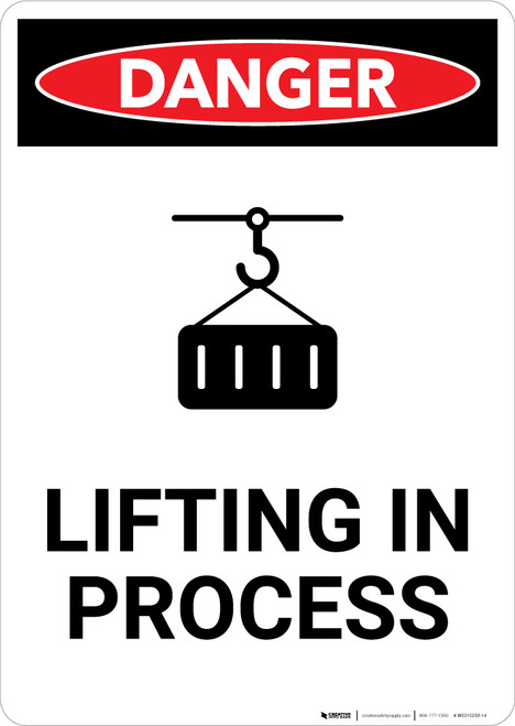 Lifting in Process - Portrait Wall Sign