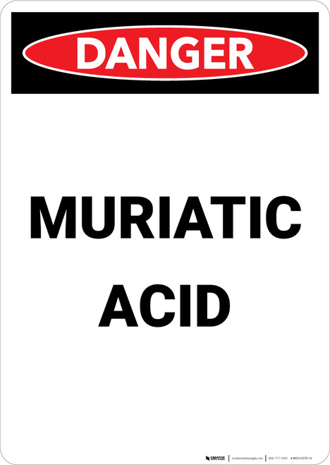 Muriatic Acid - Portrait Wall Sign