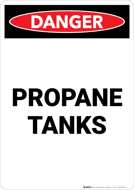 Propane Tanks - Portrait Wall Sign