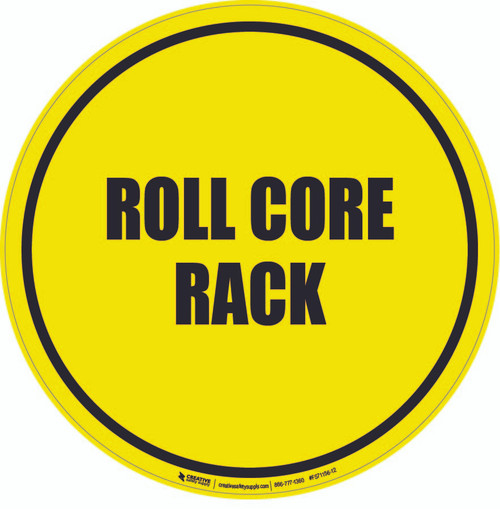 Roll Core Rack Floor Sign
