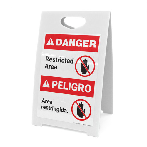 Bilingual Restricted Area Spanish - A-Frame Sign
