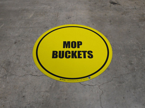 Mop Buckets Floor Sign