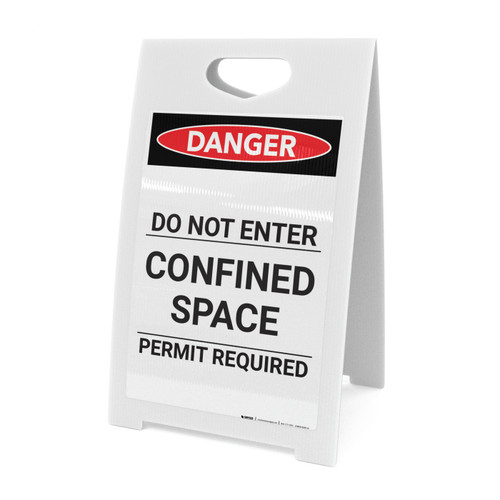 Do Not Enter Confined Space - A-Frame Sign