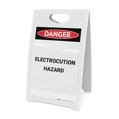 Electrocution Hazard - A-Frame Sign
