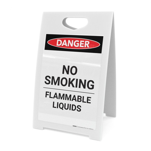Flammable Liquids No Smoking - A-Frame Sign